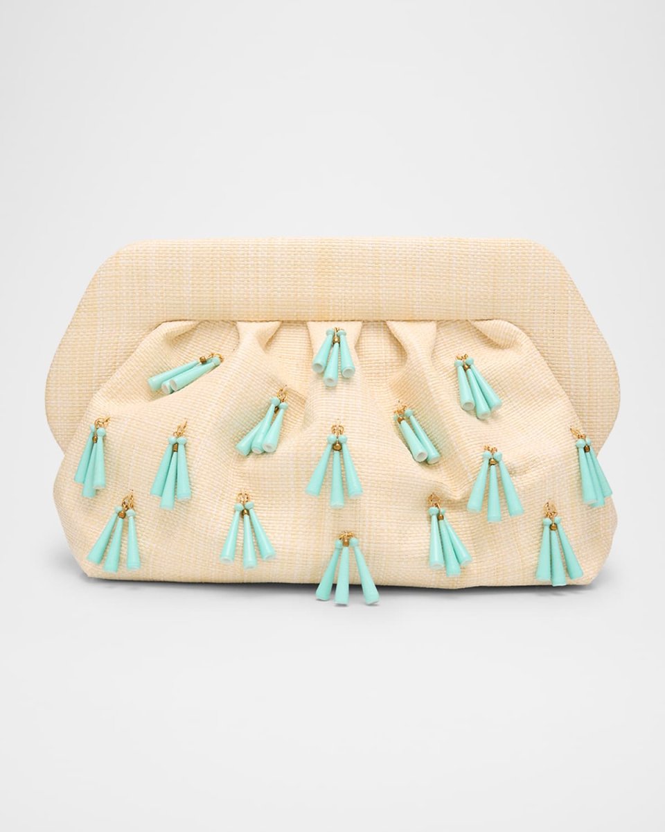 Emera Fringe Vegan Fabric Clutch Bag